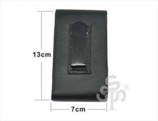 Black Leather Pouch Belt Clip Holster Case Cover For Sprint HTC EVO 