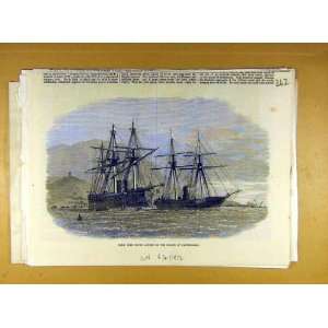  172 Hms Lord Clyde Island Pantellaria Naval Old Print 