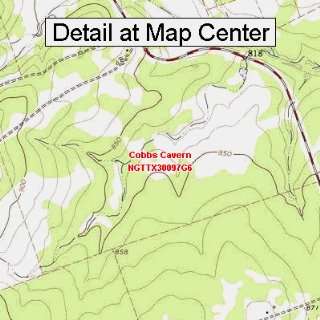  USGS Topographic Quadrangle Map   Cobbs Cavern, Texas 