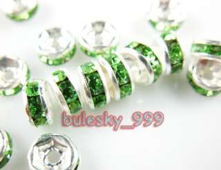 50pcs A+Grade Crystal Rhinestone Rondelle Spacer Loose Bead6mm R150 