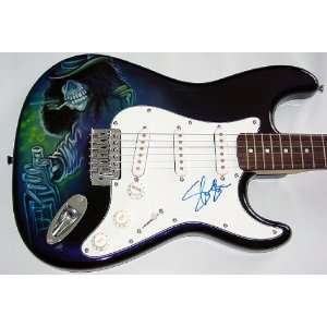    Slash Autographed Signed Skeleton Airbrush Guitar 