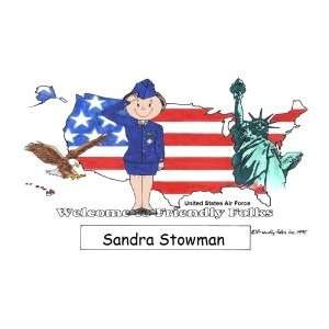 United States Air Force Airman Coreman Personalized Cartoon Mouse Pad