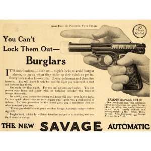  1913 Ad Savage Arms Co. Automatic Rifle Ammunition 