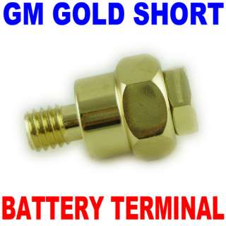 Gold GM Side Post Battery Terminal W/ Amp Stud New  