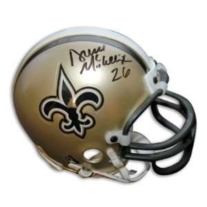 Deuce McAllister Signed Saints Rep Mini Helmet