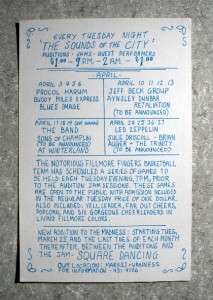 Procol Harum, Blues Image, Buddy Miles Vintage Handbill  