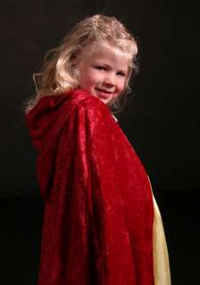 NEW Princess Hooded Cloak Red Girl Medieval Cape L/XL  