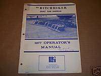 758) Hitchhiker Op Manual 1977 Drag Bar Harrow  