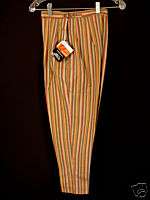 VINTAGE 1960S DEADSTOCK COTTON STRIPED CAPRI PANTS  