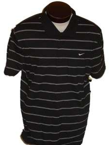   Golf Shirt Mens (SizesXL 2X/2XL/XXL) Black/White Stripes NWT  