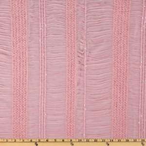   Smocked Chiffon Sequins Pink Fabric By The Yard: Arts, Crafts & Sewing