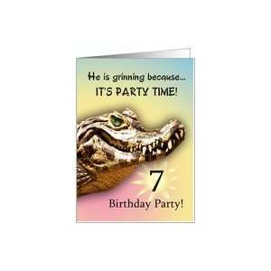  Party Invitiation. A big alligator smile for you Card: Toys & Games