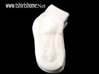Pairs White Ankle Socks Fits Size 4 6  