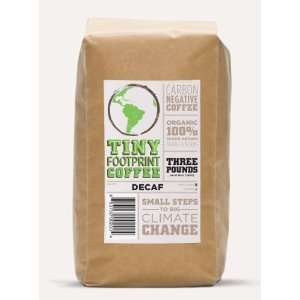 Tiny Footprint Coffee Organic Decaf Roast Whole Bean Coffee, 3 Pound 