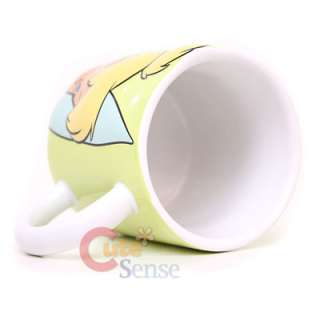 Disney Tinkerbell Face Coffee Cup / Ceramic Mug Set : 2pc Set 