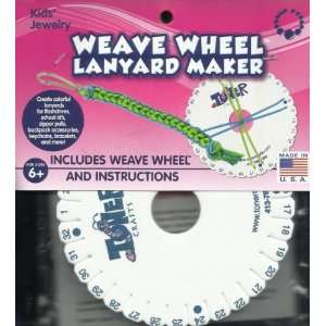 WEAVE WHEEL LANYARD MAKER INCLUDES WEAVE WHEEL AND INSTRUCTIONS KIDS 