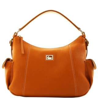 Dooney & Bourke Leather Handbag Portofino Medium Pocket Satchel Desert 
