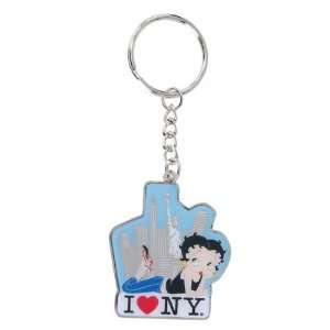  Betty Boop I Love NY Tummy Enamel Keychain Case Pack 12 