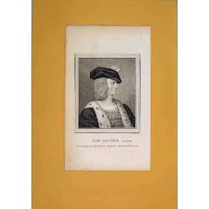  Dauphin Shakspere Henry V Portrait Old Print C1792: Home 