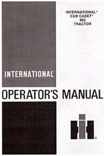 Cub Cadet IH Model 982 Tractor Operators manual  