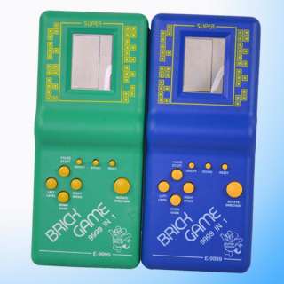 New 9999 in 1 Palm Hand Held LCD Electronic Game Toys Brick Game Blue 