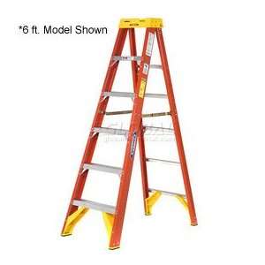  4 Fiberglass Step Ladder W/ Plastic Tool Tray: Home 