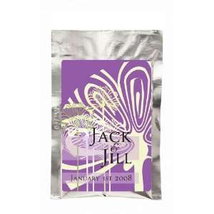 Baby Keepsake: Purple Tall Flower Design Personalized French Vanilla 