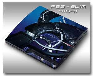 PS3 Slim Armored Skin Set   41041 Blue Mean Machine  