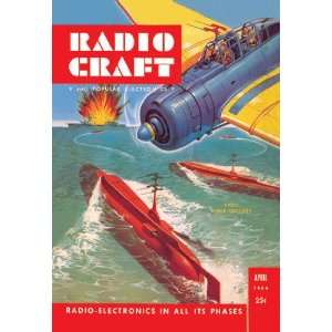 Radio Craft Radio Motored Torpedoes 12x18 Giclee on 