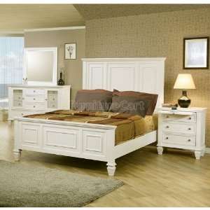  Coaster Furniture Sandy Beach Panel Bedroom Set (White 