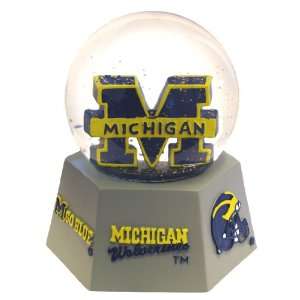  Michigan U Logo In Water Globe. Schools Fight Song Plays 