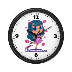  Wall Clock High Maintenance Girl with Kisses Everything 