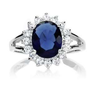 Faux Sapphire Engagement Ring   Princess Diana Inspired Jewellery   8