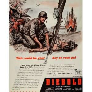  1944 Ad Diebold Rotary Visible Files World War II Soldier 