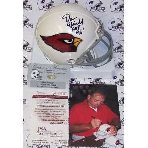 Dan Dierdorf Signed Cardinals Mini Football Helmet:  Sports 