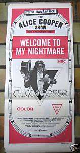 Welcome To My Nightmare Alice Cooper Orig Movie Poster  