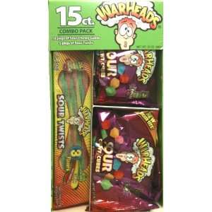 Warheads Sour Combo Pack   15ct Box  Grocery & Gourmet 