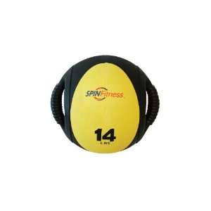  Mad Dogg SPIN Fitness® Dual Grip Med Ball 14 lbs. Sports 
