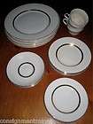 Enoch Wedgewood Dinner White Gold Fluted Edge Plates Bowls Cups 