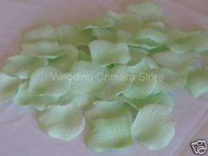 1000 GREEN silk rose petals wedding party favors, NEW   