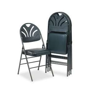   Vinyl Padded Seat and Deluxe Molded Back Folding Chair: Home & Kitchen