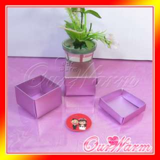50 Purple Wedding Party Truffle Candy Gift Favour Boxes  