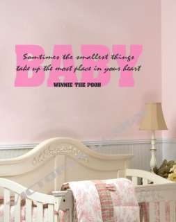 WALL HOME DECOR ART MURAL QUOTE STICKER BABY NURSERY  