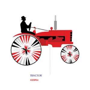 Red Tractor Spinner   Accent Spinners for Gardens, 38 x 27