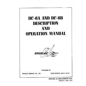   Douglas DC 6 A B Aircraft Operating Manual Mc Donnell Douglas Books