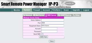 SMS Server Setup Of The Pro Remote Power Switch IP P3 Model