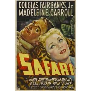 Safari Poster Movie B 11 x 17 Inches   28cm x 44cm Douglas Fairbanks 