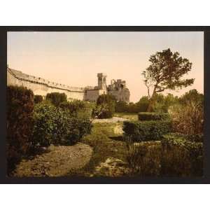   of Ruins Beaucaire Castle, Tarascon, Pyrenees, France