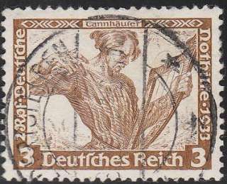 Stamp Germany Mi 499A Sc B49 WWII 3rd Reich Nazi Tannhauser Richard 