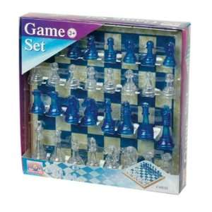  Transparent Chess with Wooden Board Toys & Games